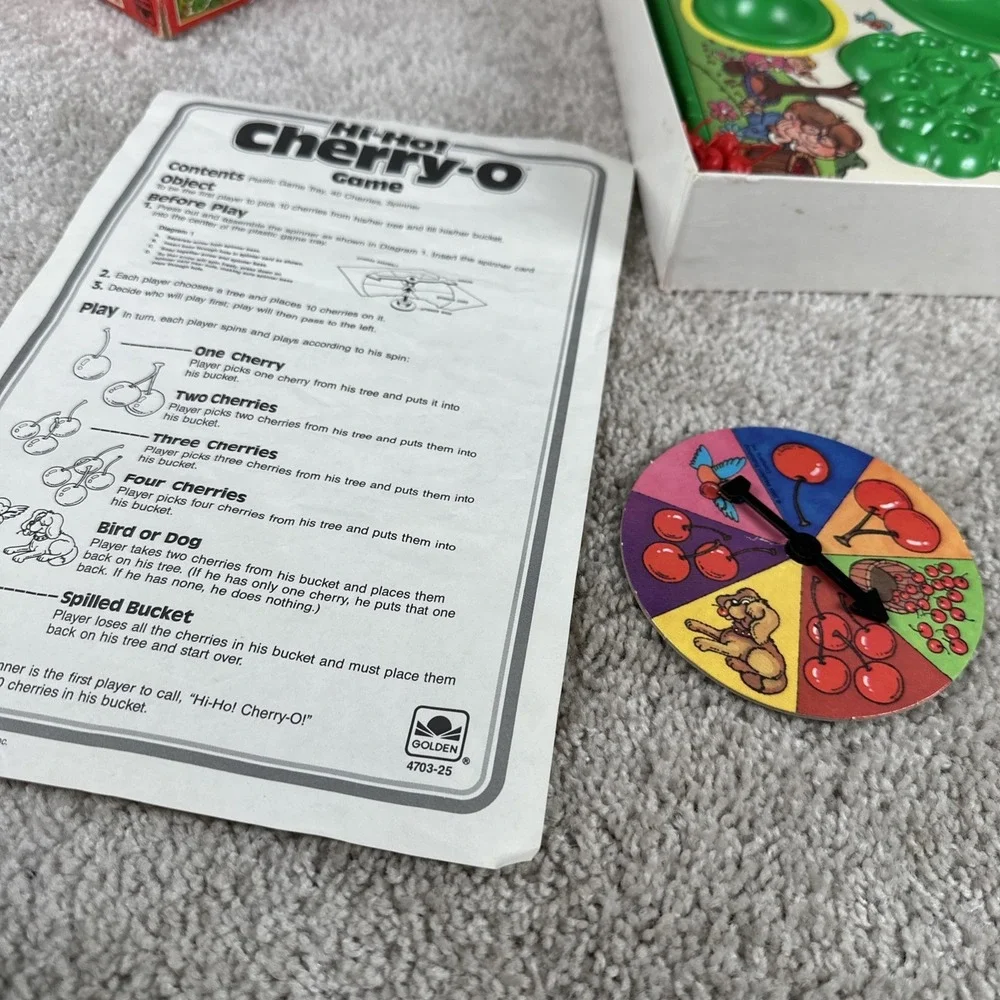 Vintage 1985 - Hi Ho! Cherry-O Kids Counting Game by Golden NEARLY Complete
